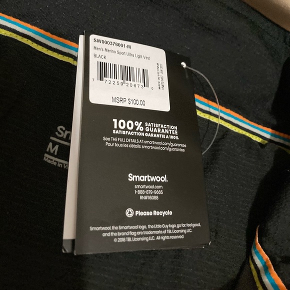Smartwool Jackets & Coats Mens Merino Sport Ultra Light Vest Medium